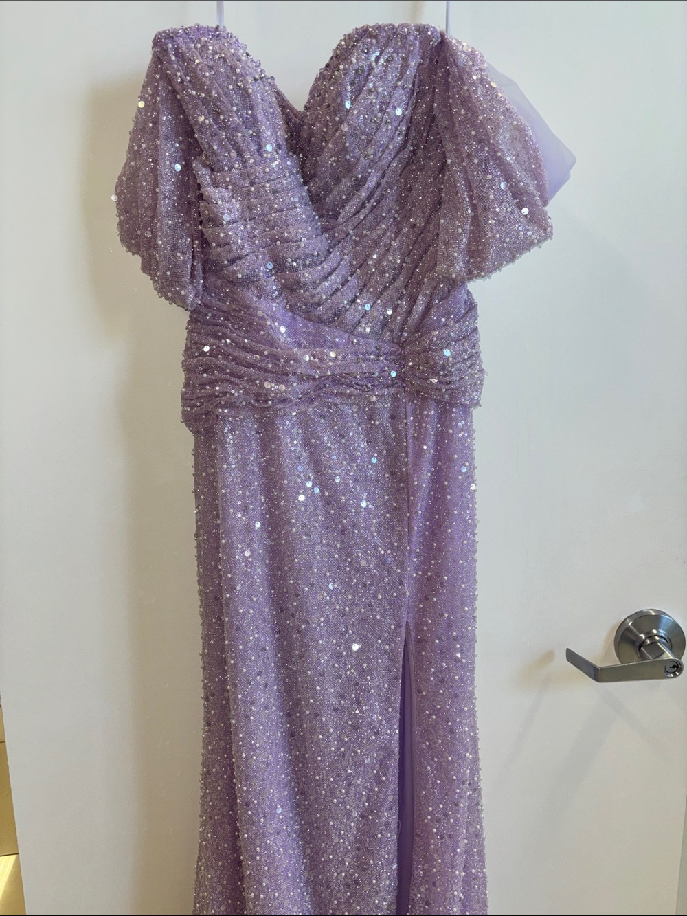 Catwalk Couture 10263 Lavender Sequin Evening Gown